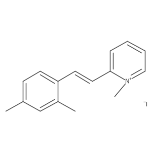 2-[(E)-2-(2,4-dimethylphenyl)ethenyl]-1-methylpyridin-1-ium iodide结构式