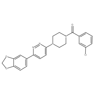 (4-(6-(Benzo[d][1,3]dioxol-5-yl)pyridazin-3-yl)piperazin-1-yl)(3-chlorophenyl)methanone Structure