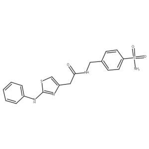 2-(2-(phenylamino)thiazol-4-yl)-N-(4-sulfamoylbenzyl)acetamide结构式