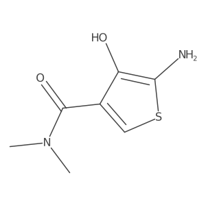 5-amino-4-hydroxy-N,N-dimethylthiophene-3-carboxamide结构式