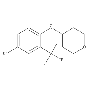 (4-Bromo-2-trifluoromethyl-phenyl)-(tetrahydro-pyran-4-yl)-amine结构式