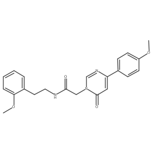 2-[4-(4-methoxyphenyl)-6-oxo-1,6-dihydropyrimidin-1-yl]-N-[2-(2-methoxyphenyl)ethyl]acetamide结构式