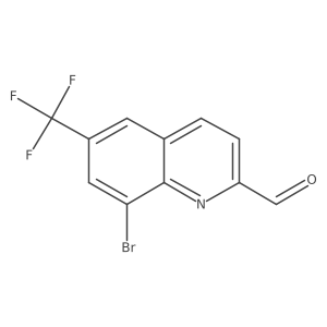 8-Bromo-6-(trifluoromethyl)quinoline-2-carbaldehyde结构式