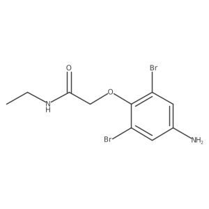 2-(4-amino-2,6-dibromophenoxy)-N-ethylacetamide Structure