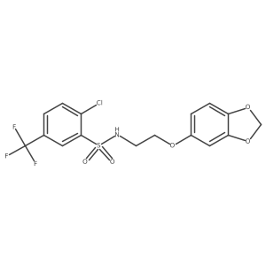 N-(2-(benzo[d][1,3]dioxol-5-yloxy)ethyl)-2-chloro-5-(trifluoromethyl)benzenesulfonamide Structure