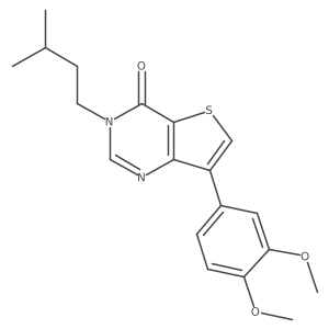7-(3,4-dimethoxyphenyl)-3-(3-methylbutyl)thieno[3,2-d]pyrimidin-4(3H)-one Structure