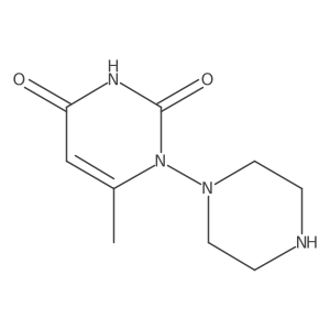 6-Methyl-1-(1-piperazinyl)-2,4(1H,3H)-pyrimidinedione Structure