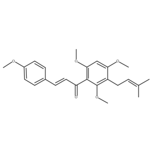 (E)-3-(4-methoxyphenyl)-1-[2,4,6-trimethoxy-3-(3-methylbut-2-enyl)phenyl]prop-2-en-1-one结构式