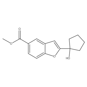 2-(1-Hydroxycyclopentyl)-benzofuran-5-carboxylic acid methyl ester Structure