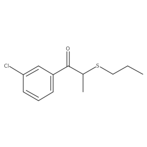 1-(3-Chlorophenyl)-2-(propylthio)propan-1-one结构式