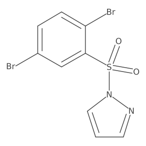 1-(2,5-dibromobenzenesulfonyl)-1H-pyrazole Structure