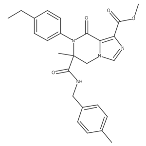 Methyl 7-(4-ethylphenyl)-6-methyl-6-{[(4-methylbenzyl)amino]carbonyl}-8-oxo-5,6,7,8-tetrahydroimidazo[1,5-a]pyrazine-1-carboxylate结构式