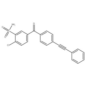 2-Chloro-5-(4-phenylethynyl-benzoyl)-benzenesulfonamide结构式