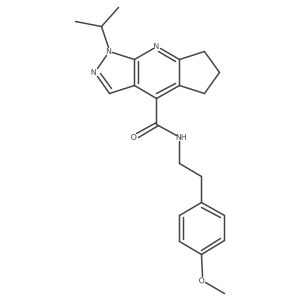 N-[2-(4-methoxyphenyl)ethyl]-1-(propan-2-yl)-1,5,6,7-tetrahydrocyclopenta[b]pyrazolo[4,3-e]pyridine-4-carboxamide Structure