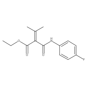 Ethyl 2-(4-fluorophenylcarbamoyl)-3-methylbut-2-enoate结构式