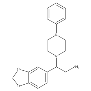 2-(Benzo[d][1,3]dioxol-5-yl)-2-(4-phenylpiperazin-1-yl)ethanamine结构式