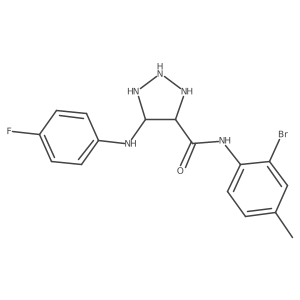 N-(2-bromo-4-methylphenyl)-5-(4-fluoroanilino)triazolidine-4-carboxamide结构式
