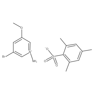 1-Amino-3-bromo-5-methoxy-pyridinium 2,4,6-trimethylbenzenesulfonate结构式