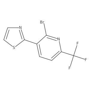 2-Bromo-3-(2-thiazolyl)-6-(trifluoromethyl)pyridine Structure