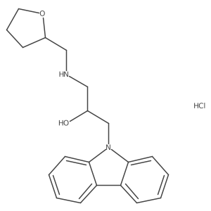 1-(9H-carbazol-9-yl)-3-(((tetrahydrofuran-2-yl)methyl)amino)propan-2-ol hydrochloride Structure