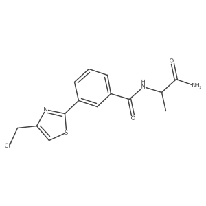N-(2-Amino-1-methyl-2-oxoethyl)-3-[4-(chloromethyl)-2-thiazolyl]benzamide结构式