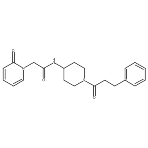 2-Oxo-N-[1-(1-oxo-3-phenylpropyl)-4-piperidinyl]-1(2H)-pyridineacetamide结构式