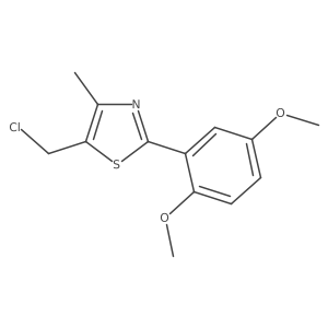 5-(Chloromethyl)-2-(2,5-dimethoxyphenyl)-4-methylthiazole Structure