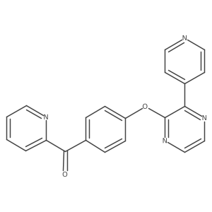 Pyridin-2-yl(4-(3-(pyridin-4-yl)pyrazin-2-yloxy)phenyl)methanone结构式