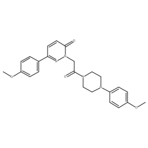 6-(4-methoxyphenyl)-2-{2-[4-(4-methoxyphenyl)piperazino]-2-oxoethyl}-3(2H)-pyridazinone结构式