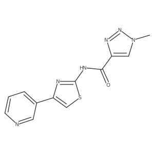 1-methyl-N-(4-(pyridin-3-yl)thiazol-2-yl)-1H-1,2,3-triazole-4-carboxamide Structure