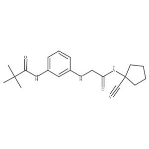 N-[3-({[(1-cyanocyclopentyl)carbamoyl]methyl}amino)phenyl]-2,2-dimethylpropanamide结构式