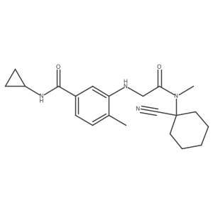 3-({[(1-cyanocyclohexyl)(methyl)carbamoyl]methyl}amino)-N-cyclopropyl-4-methylbenzamide结构式