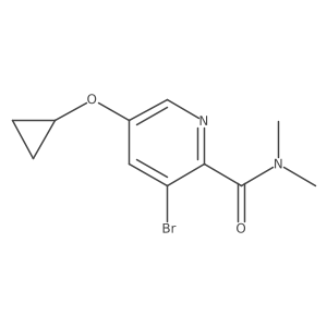 3-Bromo-5-cyclopropoxy-N,N-dimethylpicolinamide结构式