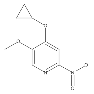 4-Cyclopropoxy-5-methoxy-2-nitropyridine结构式