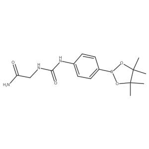 2-(3-(4-(4,4,5,5-Tetramethyl-1,3,2-dioxaborolan-2-yl)phenyl)ureido)acetamide Structure