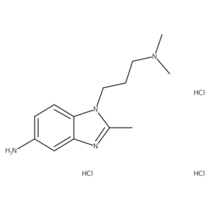1-(3-(dimethylamino)propyl)-2-methyl-1H-benzo[d]imidazol-5-amine trihydrochloride结构式