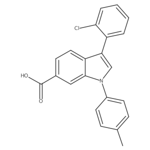 3-(2-Chlorophenyl)-1-(4-methylphenyl)-1H-indole-6-carboxylic acid结构式