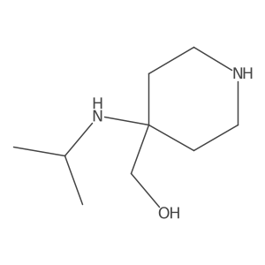 {4-[(Propan-2-yl)amino]piperidin-4-yl}methanol Structure