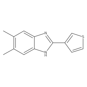 5,6-Dimethyl-2-(thiophen-3-yl)-1H-benzo[d]imidazole结构式