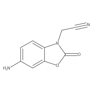 2-(6-Amino-2-oxo-2,3-dihydro-1,3-benzoxazol-3-YL)acetonitrile Structure