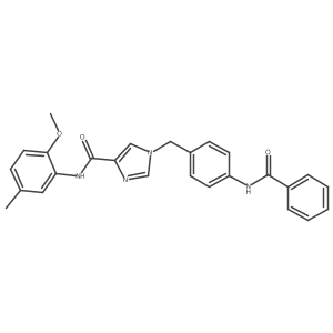1-[(4-benzamidophenyl)methyl]-N-(2-methoxy-5-methylphenyl)-1H-imidazole-4-carboxamide Structure