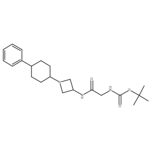 {[1-(4-Phenyl-cyclohexyl)-azetidin-3-ylcarbamoyl]-methyl}-carbamic acid tert-butyl ester Structure