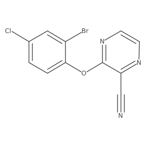 3-(2-Bromo-4-chlorophenoxy)pyrazine-2-carbonitrile结构式