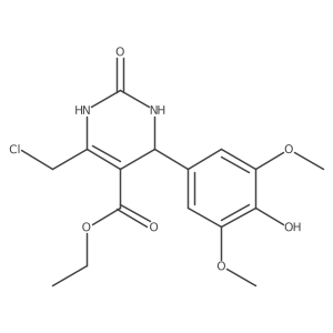 Ethyl 6-(chloromethyl)-4-(4-hydroxy-3,5-dimethoxyphenyl)-2-oxo-1,2,3,4-tetrahydropyrimidine-5-carboxylate Structure