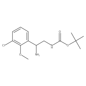 tert-butyl N-[2-amino-2-(3-chloro-2-methoxyphenyl)ethyl]carbamate Structure
