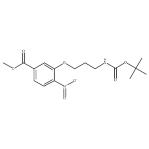Methyl 3-(3-(tert-butoxycarbonylamino)propoxy)-4-nitrobenzoate结构式