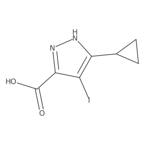 5-cyclopropyl-4-iodo-1H-pyrazole-3-carboxylic acid Structure