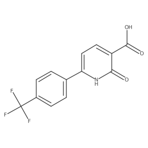 1,2-Dihydro-2-oxo-6-[4-(trifluoromethyl)phenyl]-3-pyridinecarboxylic acid结构式
