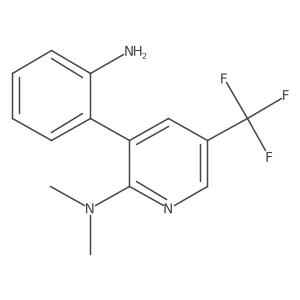 [3-(2-Amino-phenyl)-5-trifluoromethyl-pyridin-2-yl]-dimethyl-amine Structure