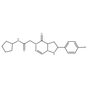 2-[2-(4-bromophenyl)-4-oxo-1,2,3,3a-tetrahydropyrazolo[1,5-d][1,2,4]triazin-5-yl]-N-cyclopentylacetamide Structure